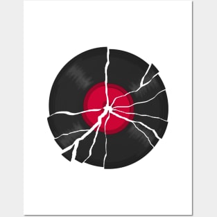 Cracked LP Vinyl Record Posters and Art